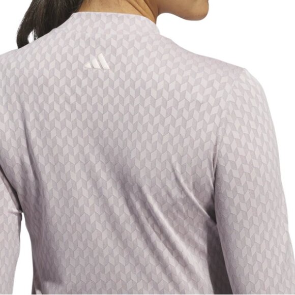 NWT New Adidas Women's Ultimate365 Tour Heat Rdy Medium M Mock Neck Polo Shirt - Picture 3 of 7
